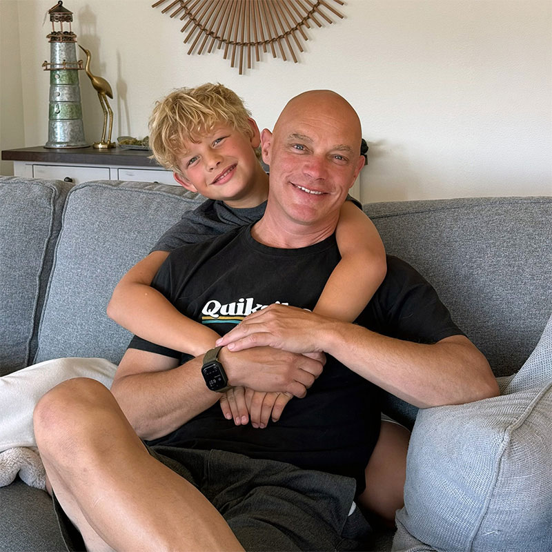 Patrik Hertzog and his son