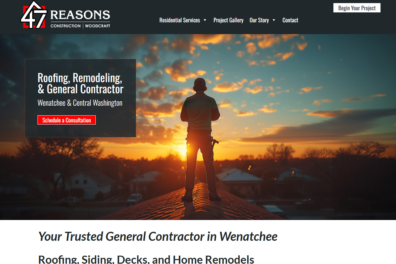 47 Reasons Construction website