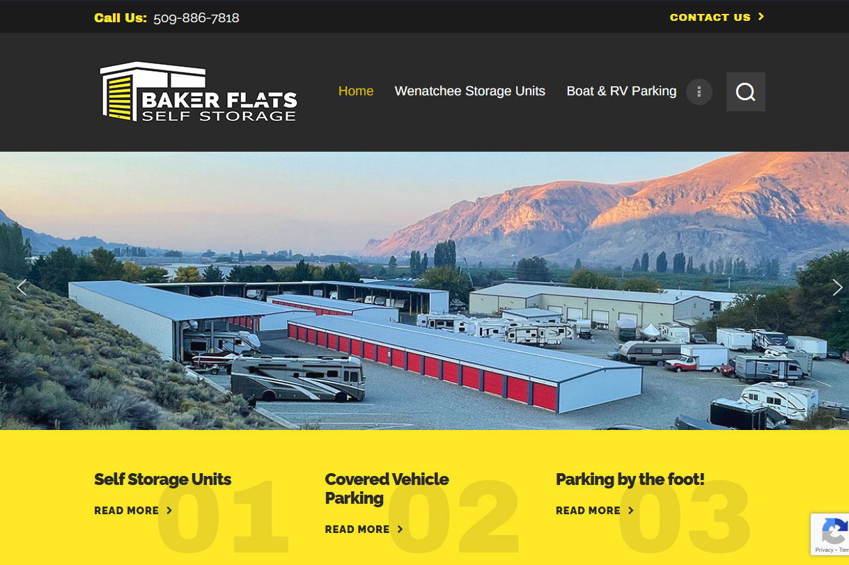 Baker Flats Storage website