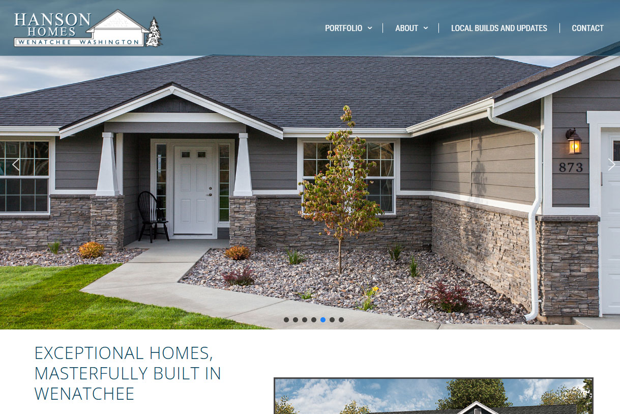 Hanson Homes LLC website