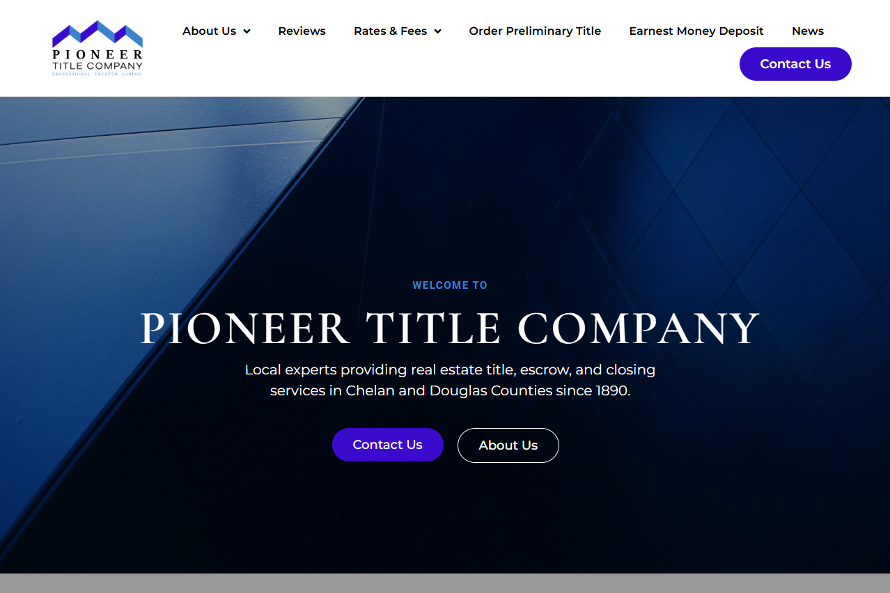 Pioneer Title Company website